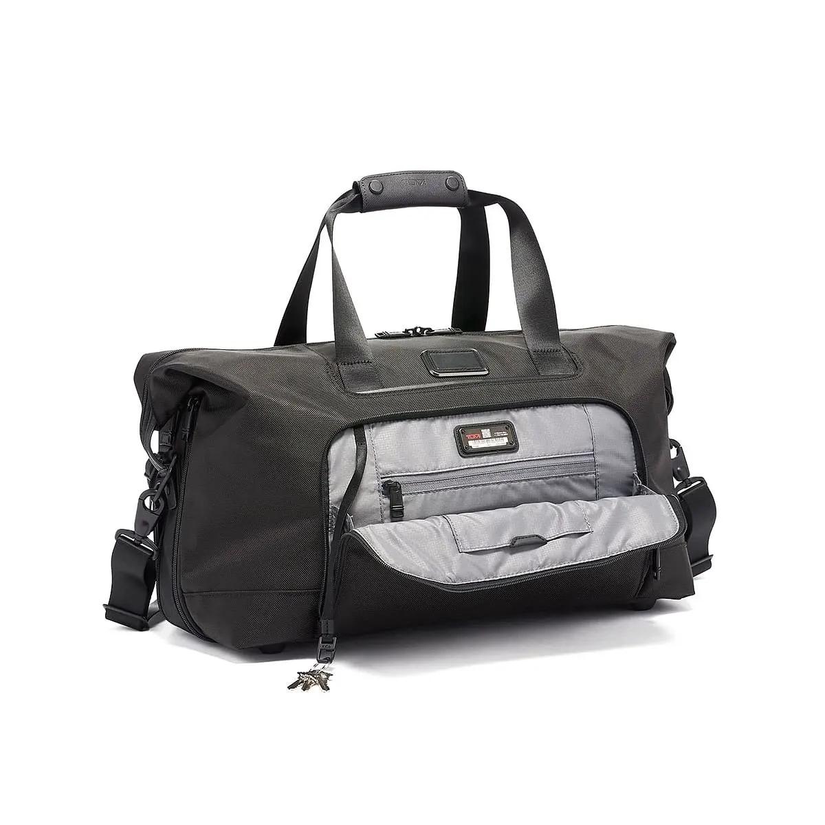 Double Expansion Travel Satchel Duffel Black