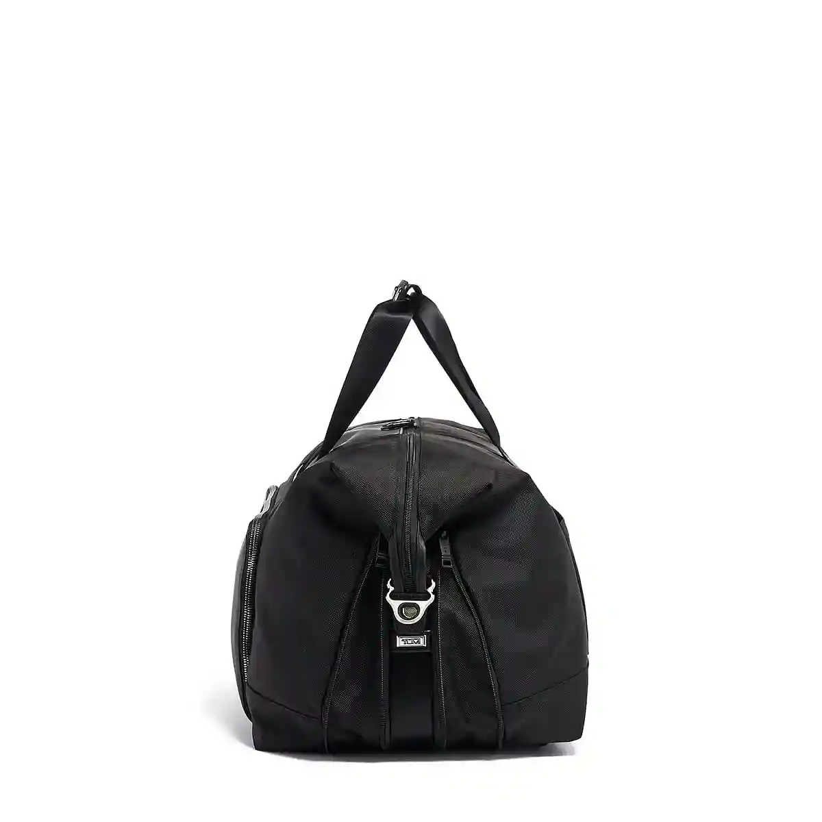 Double Expansion Travel Satchel Duffel Black Chrome