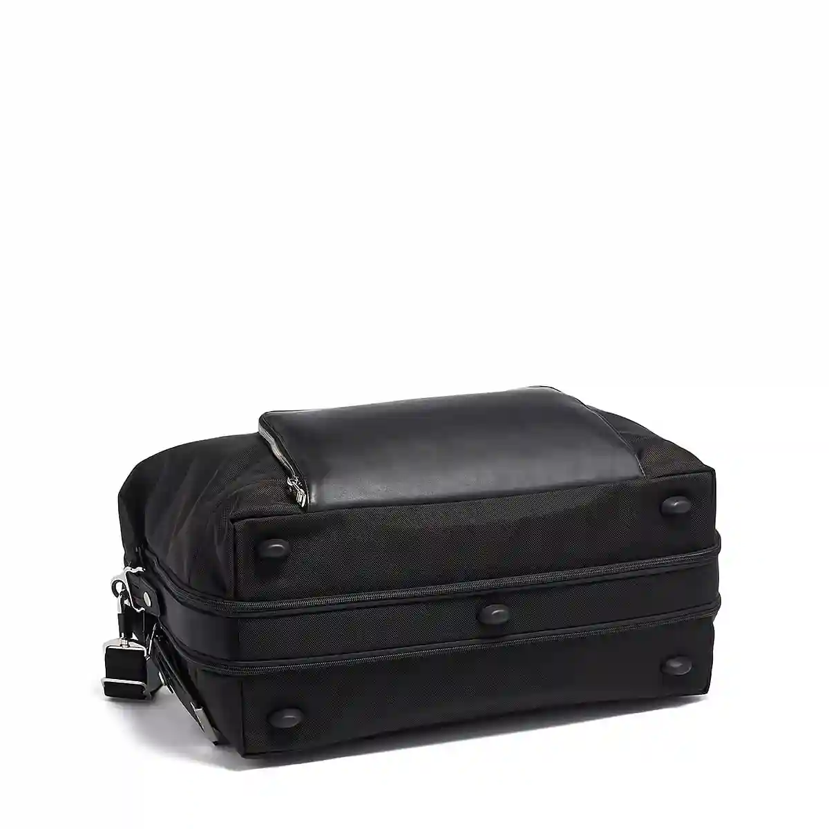 Double Expansion Travel Satchel Duffel Black Chrome