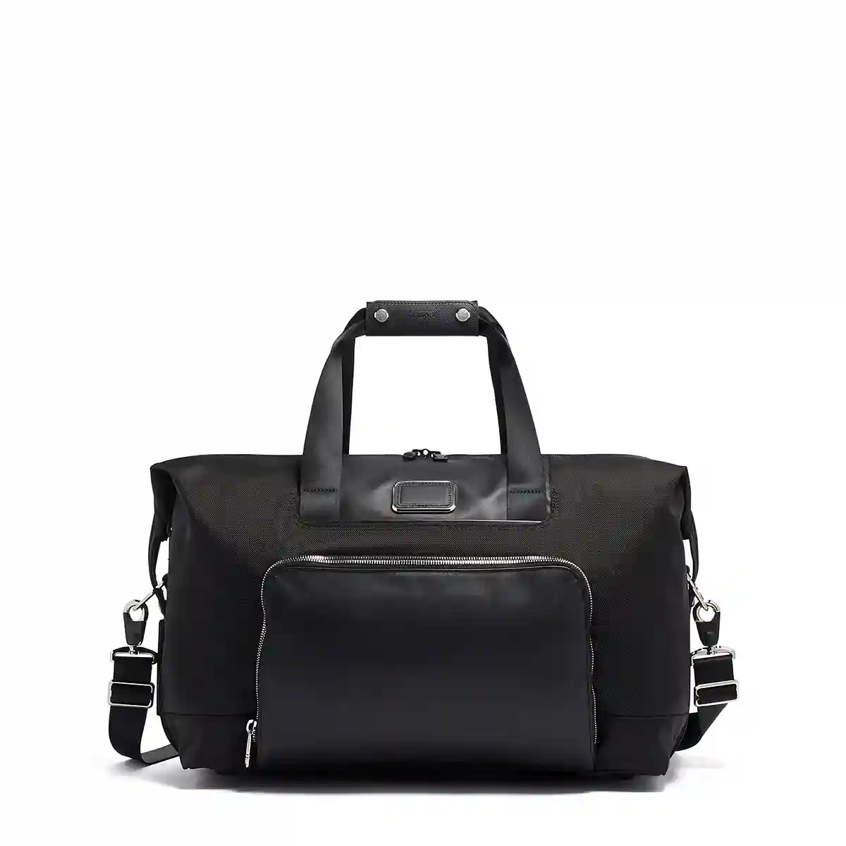 Double Expansion Travel Satchel Duffel Black Chrome