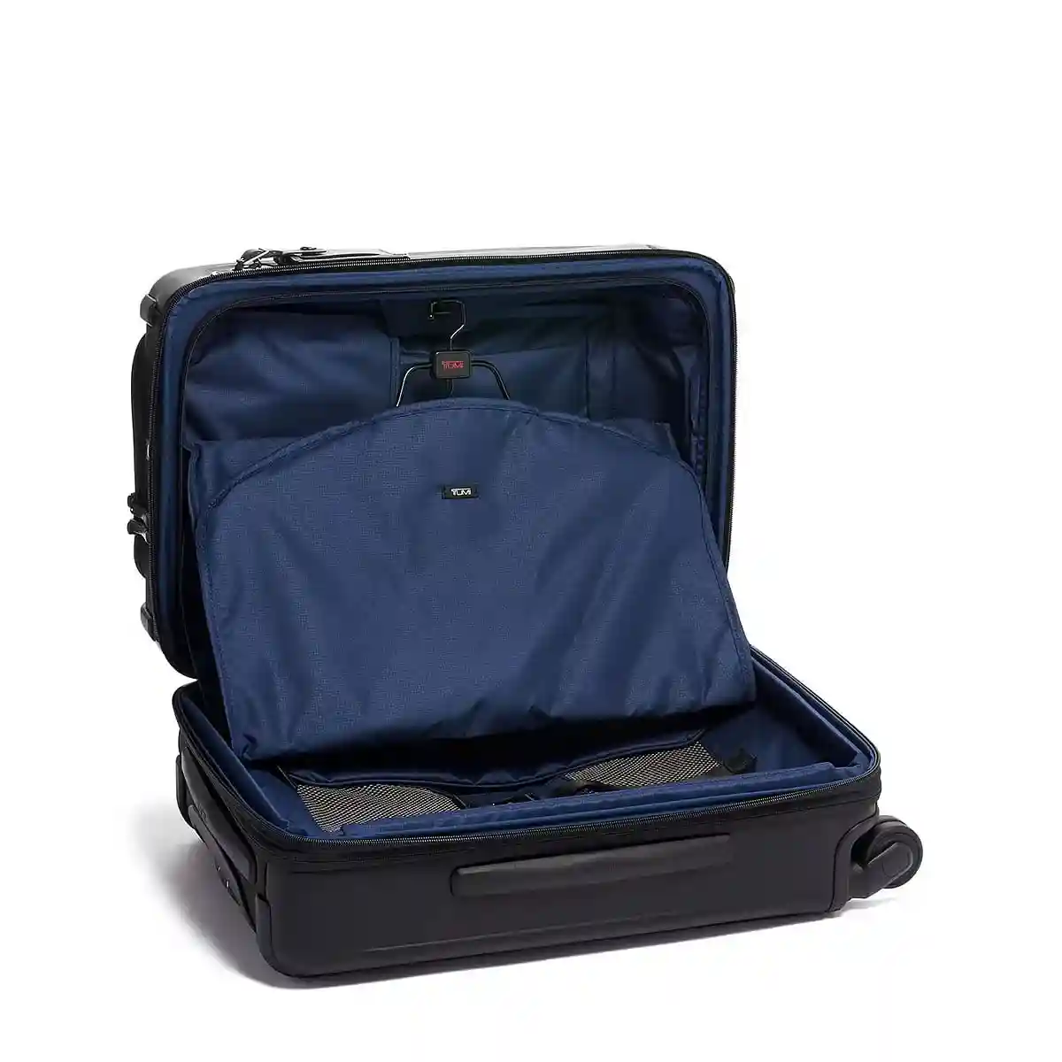 International Dual Access 4 Wheeled Carry-On Blk Chrome