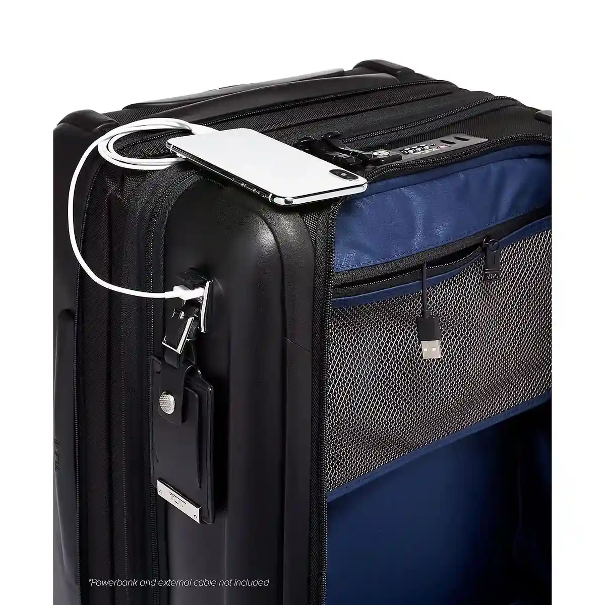 International Dual Access 4 Wheeled Carry-On Blk Chrome