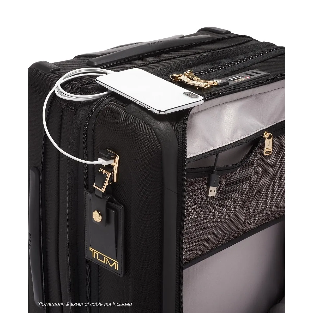 Continental Dual Access 4 Wheeled Carry-On Black/Gold