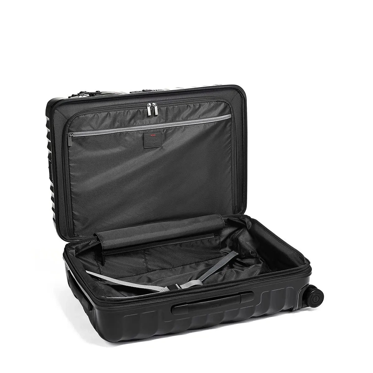 19 Degree Short Trip Expandable 4 Wheeled Packing Case Checked Luggage Black