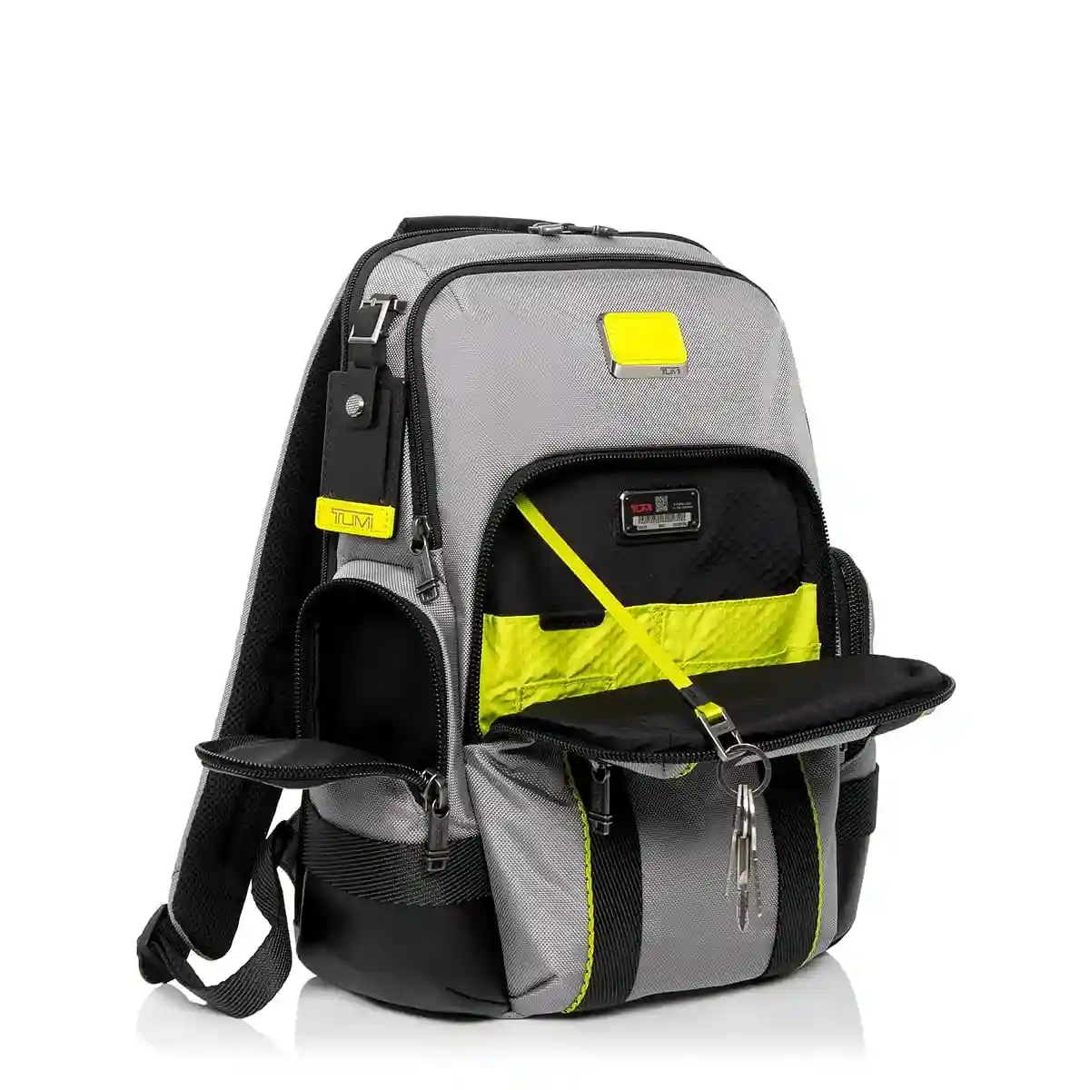 Norman Backpack Grey/Bright Lime