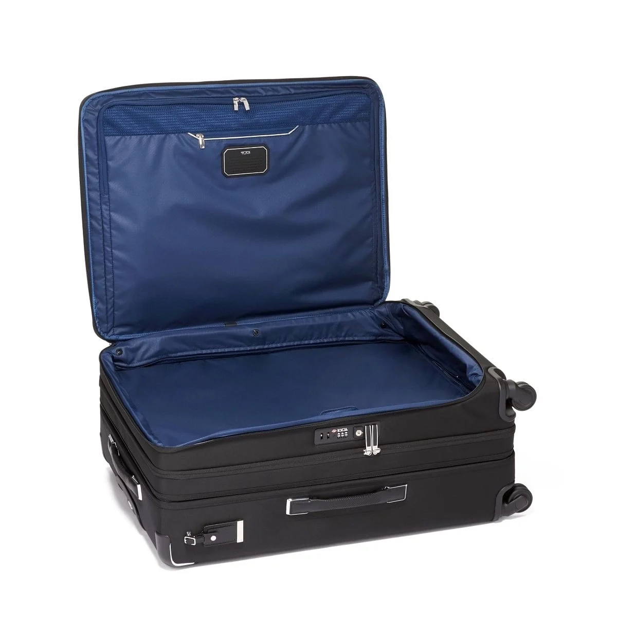 Extended Trip Dual Access 4 Wheeled Packing Case Checked Luggage Black