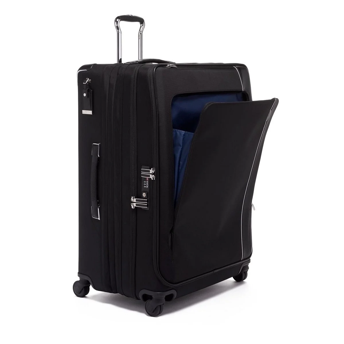 Extended Trip Dual Access 4 Wheeled Packing Case Checked Luggage Black