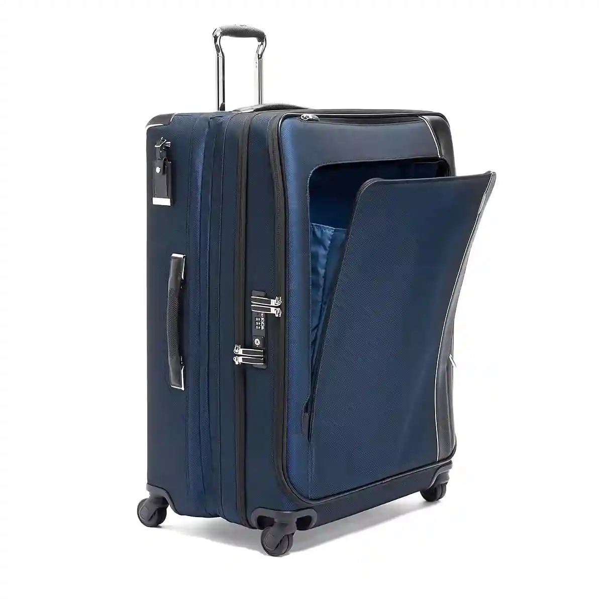 Extended Trip Dual Access 4 Wheeled Packing Case Checked Luggage Navy