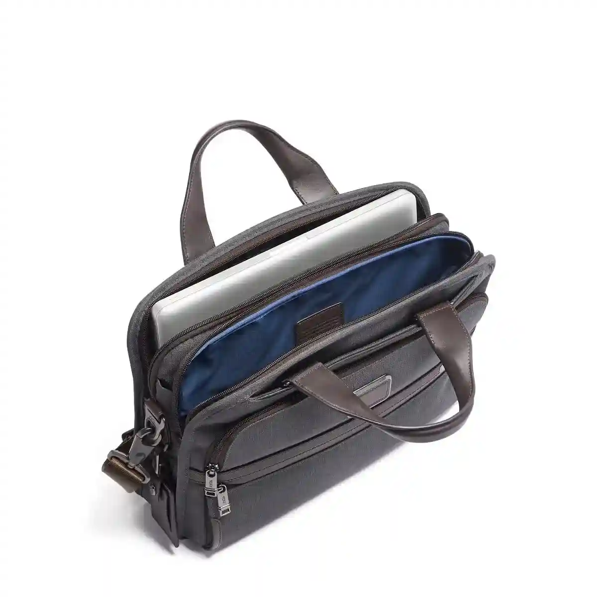 Triple Compartment Briefcase Anthracite