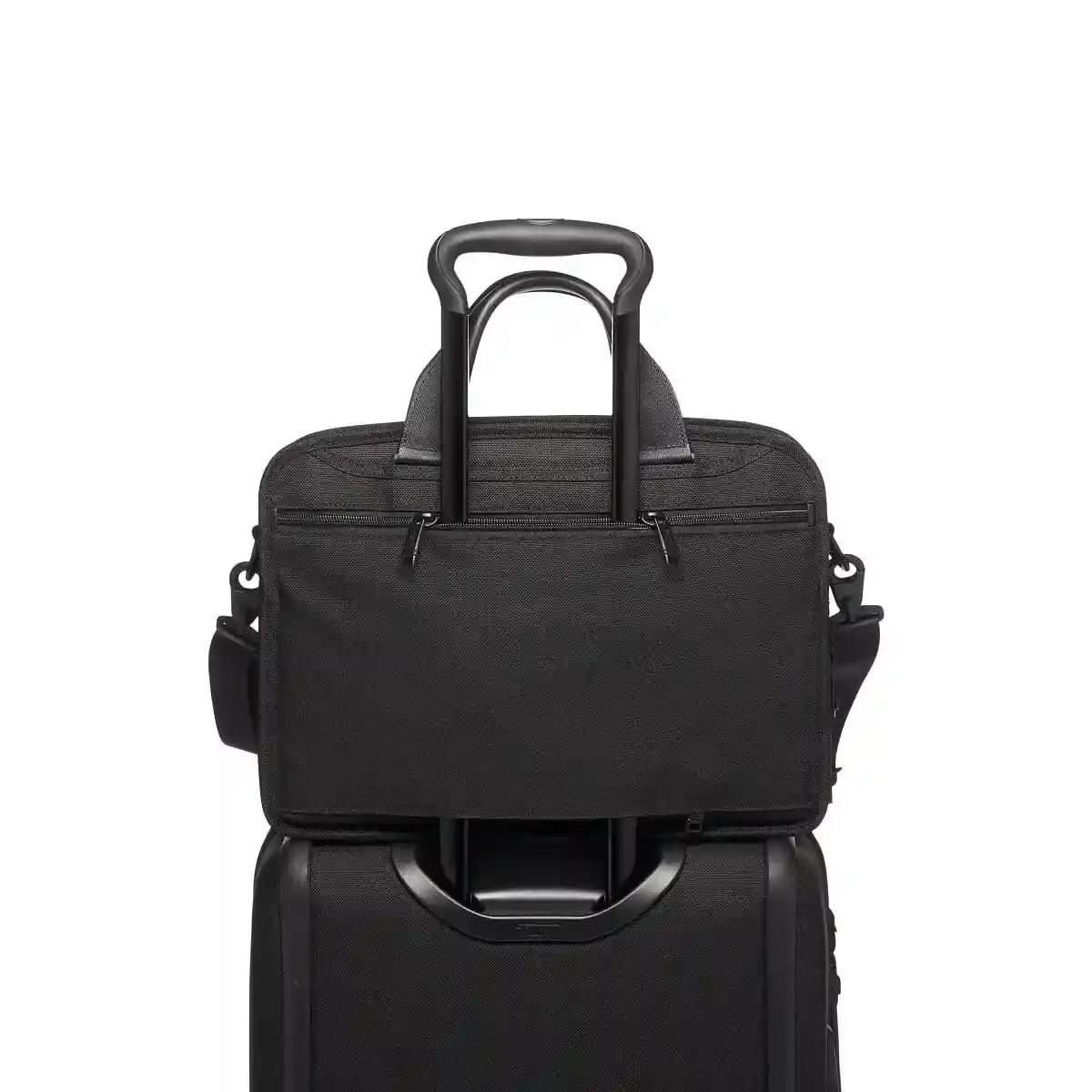Triple Compartment Briefcase Black