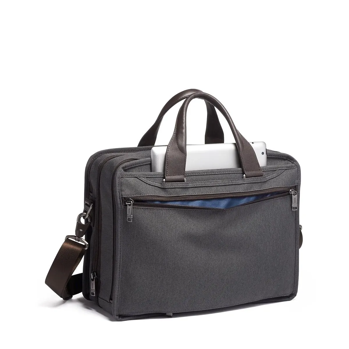 Expandable Organizer Laptop Briefcase Anthracite