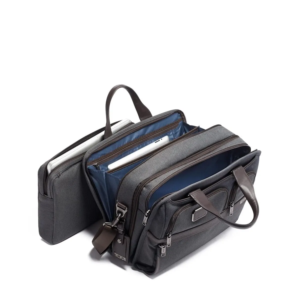 Expandable Organizer Laptop Briefcase Anthracite