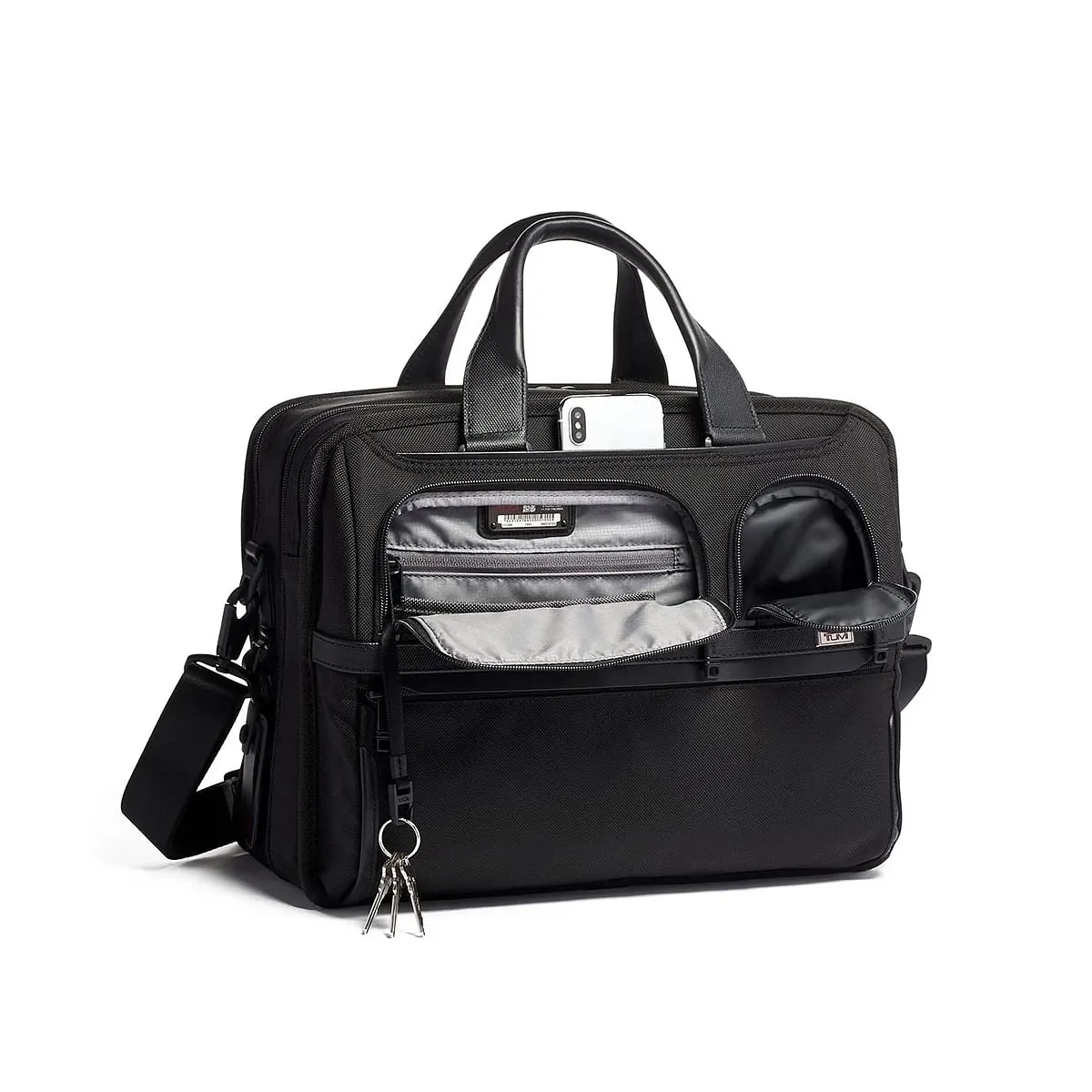Expandable Organizer Laptop Briefcase Black