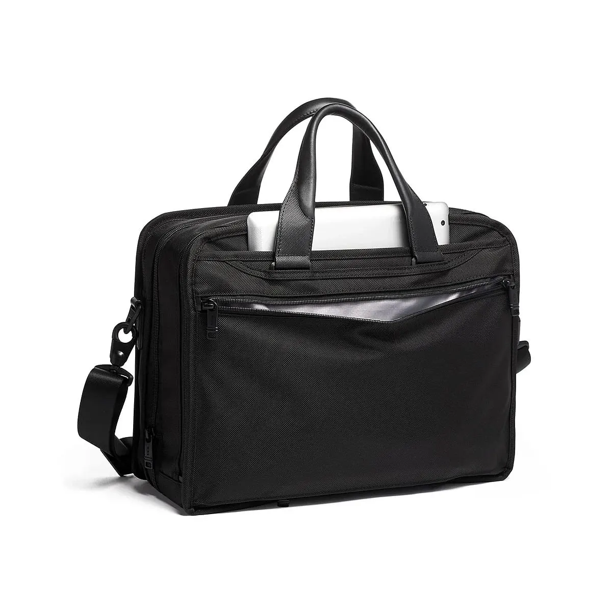Expandable Organizer Laptop Briefcase Black