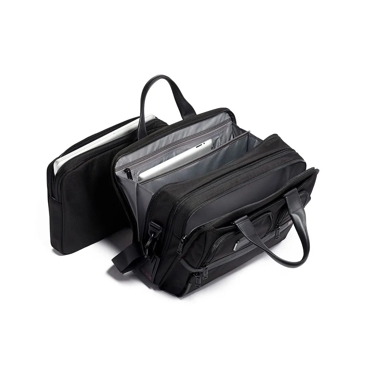 Expandable Organizer Laptop Briefcase Black