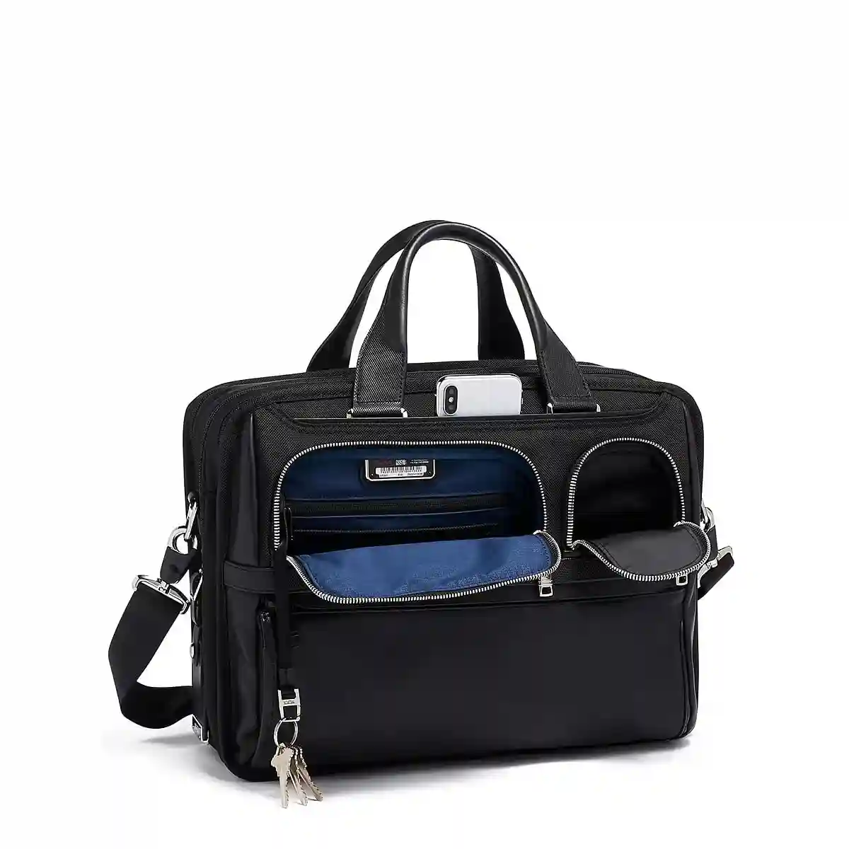 Expandable Organizer Laptop Briefcase Black Chrome
