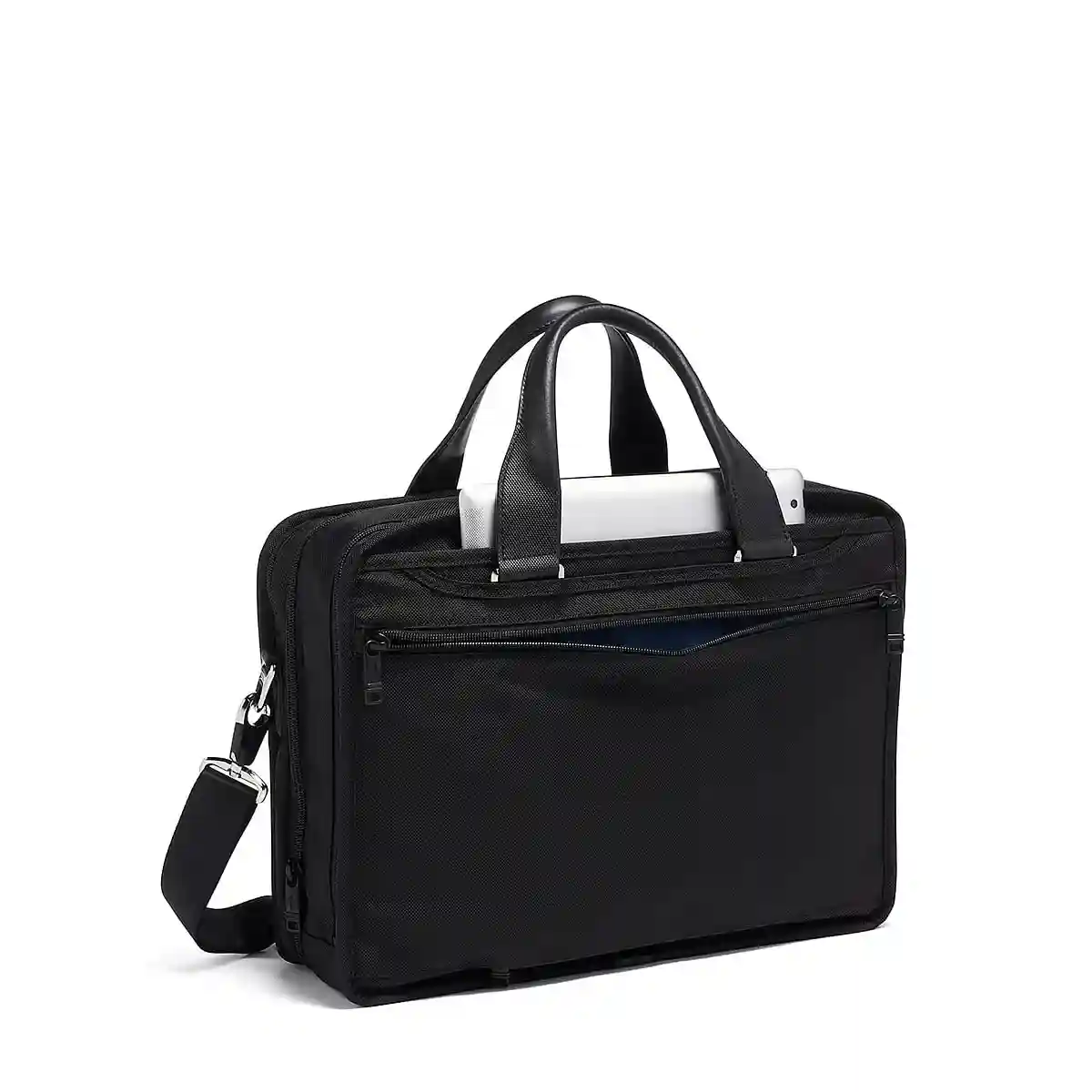 Expandable Organizer Laptop Briefcase Black Chrome