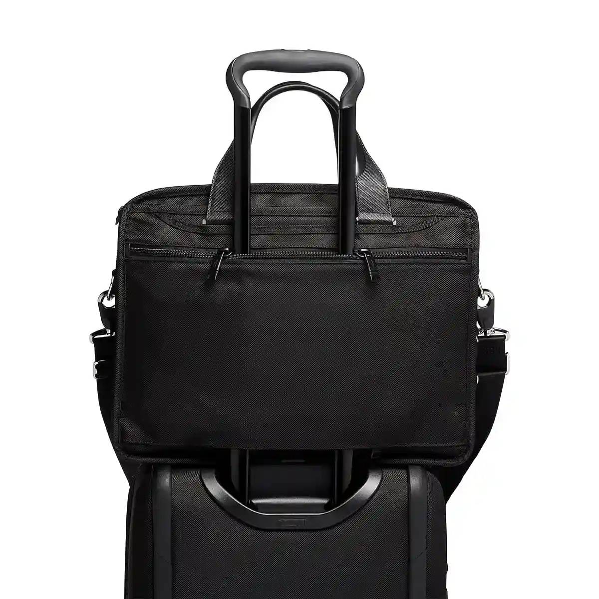 Expandable Organizer Laptop Briefcase Black Chrome