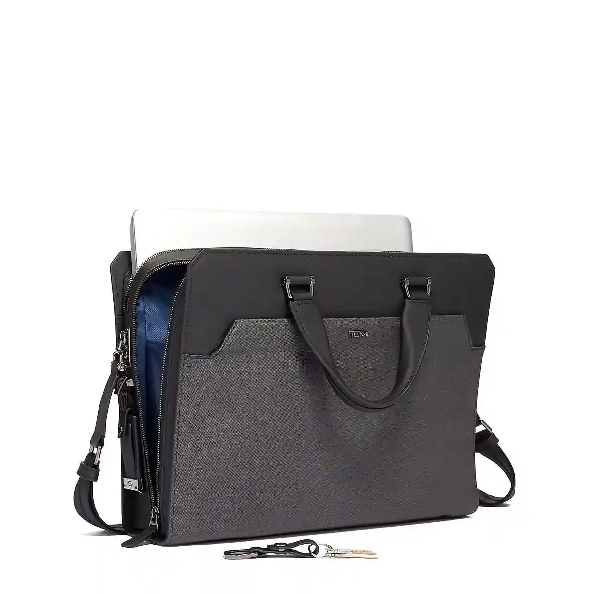 Barnet Double Zip Briefcase Grey