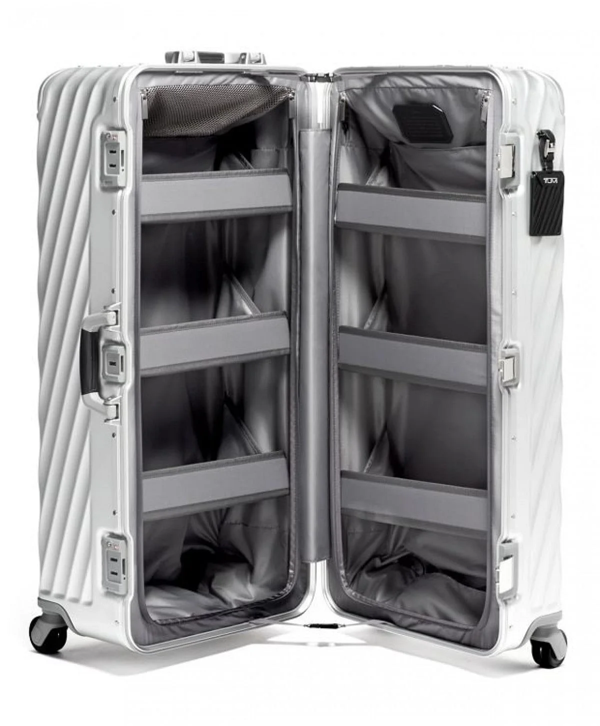 19 Degree Aluminium Rolling Trunk Checked Luggage