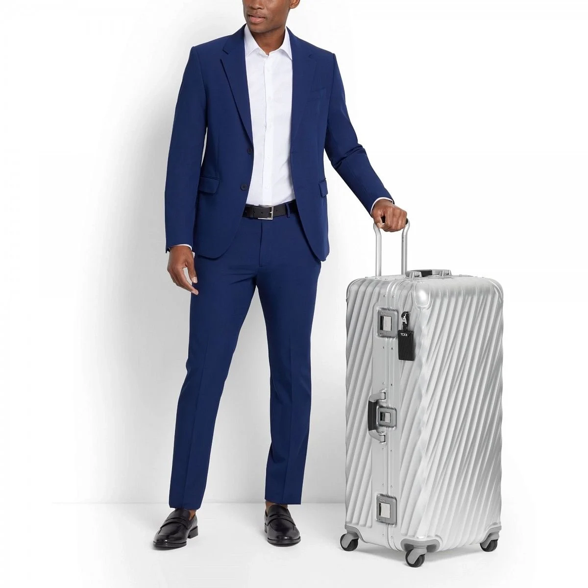 19 Degree Aluminium Rolling Trunk Checked Luggage