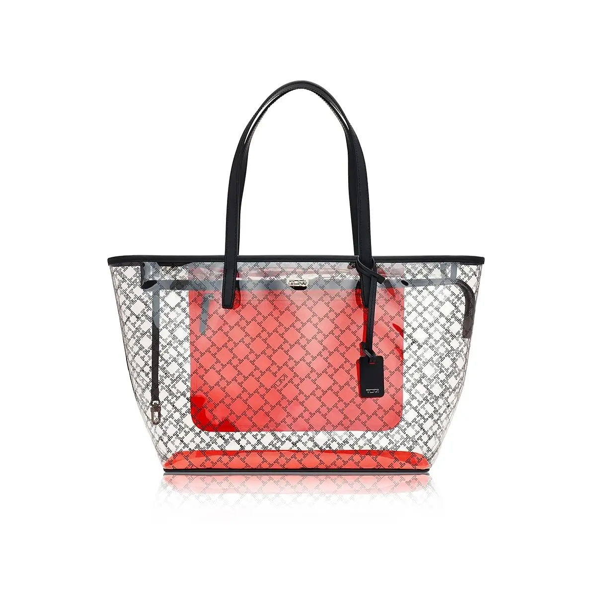 Small Everyday Tote Trans. Red Orange