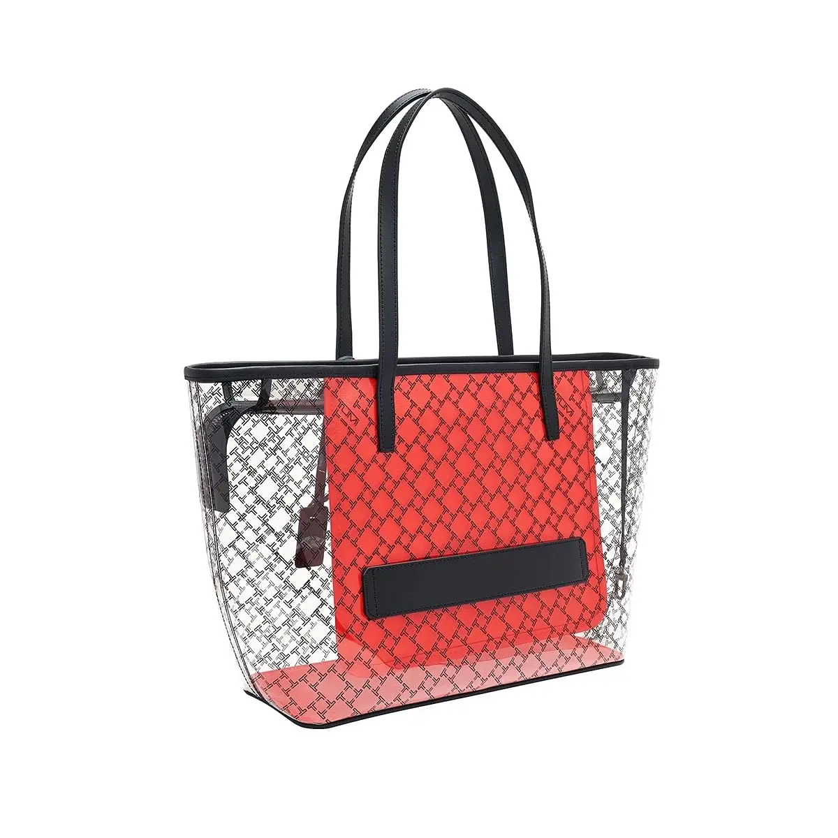 Small Everyday Tote Trans. Red Orange