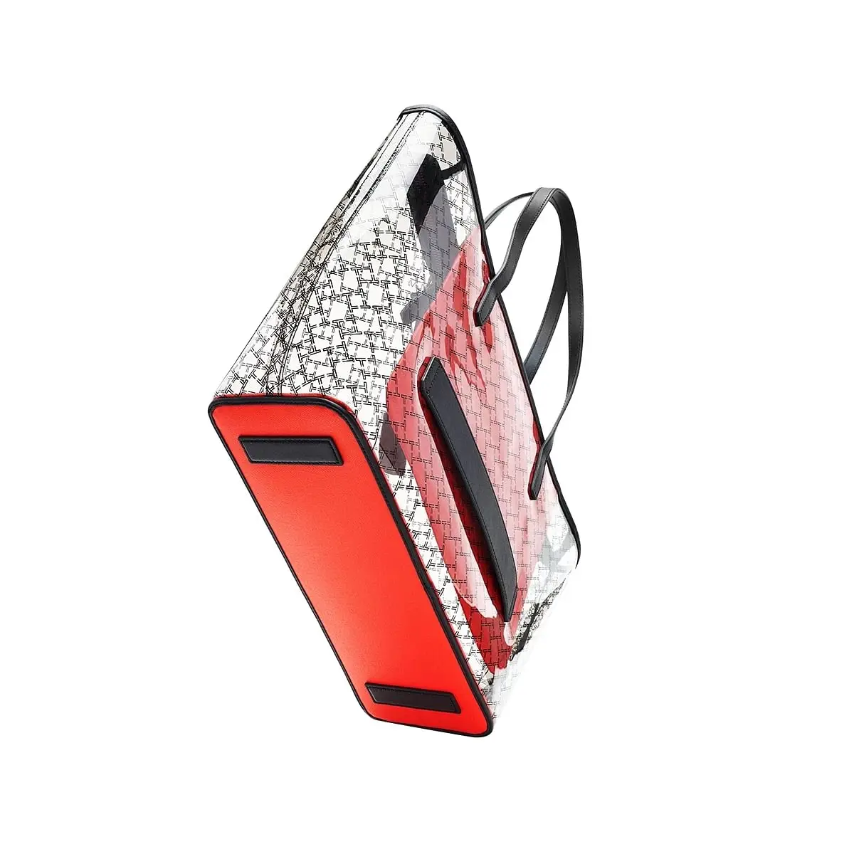 Small Everyday Tote Trans. Red Orange