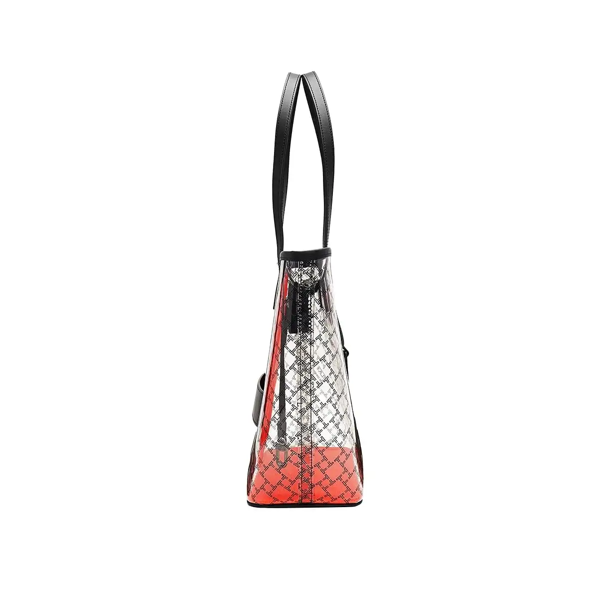 Small Everyday Tote Trans. Red Orange