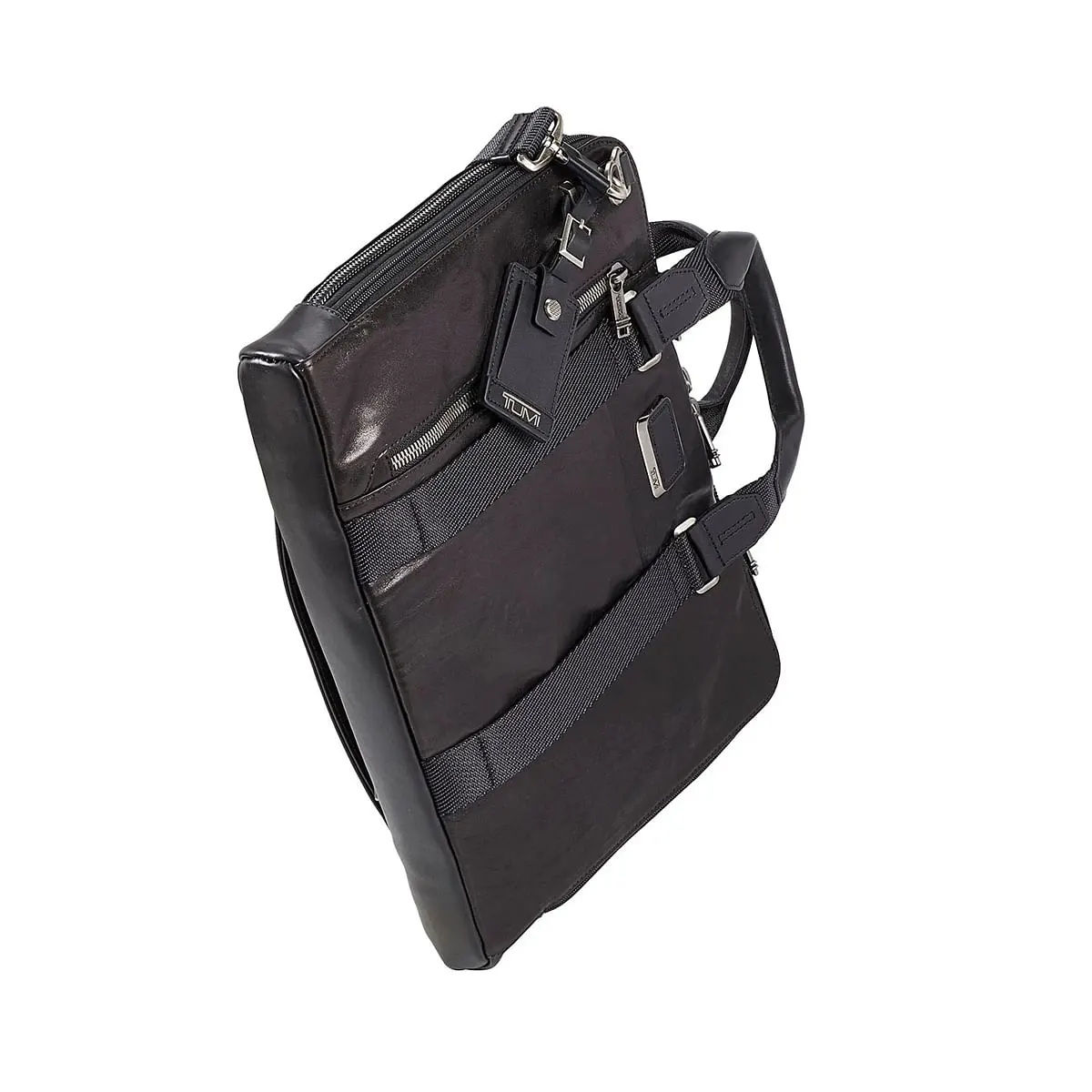 Alpha Bravo Aviano Slim Leather Briefcase