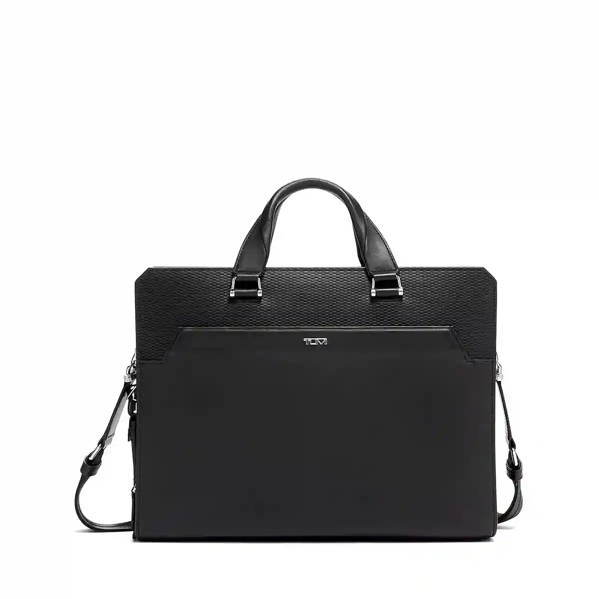 Barnet Double Zip Leather Briefcase