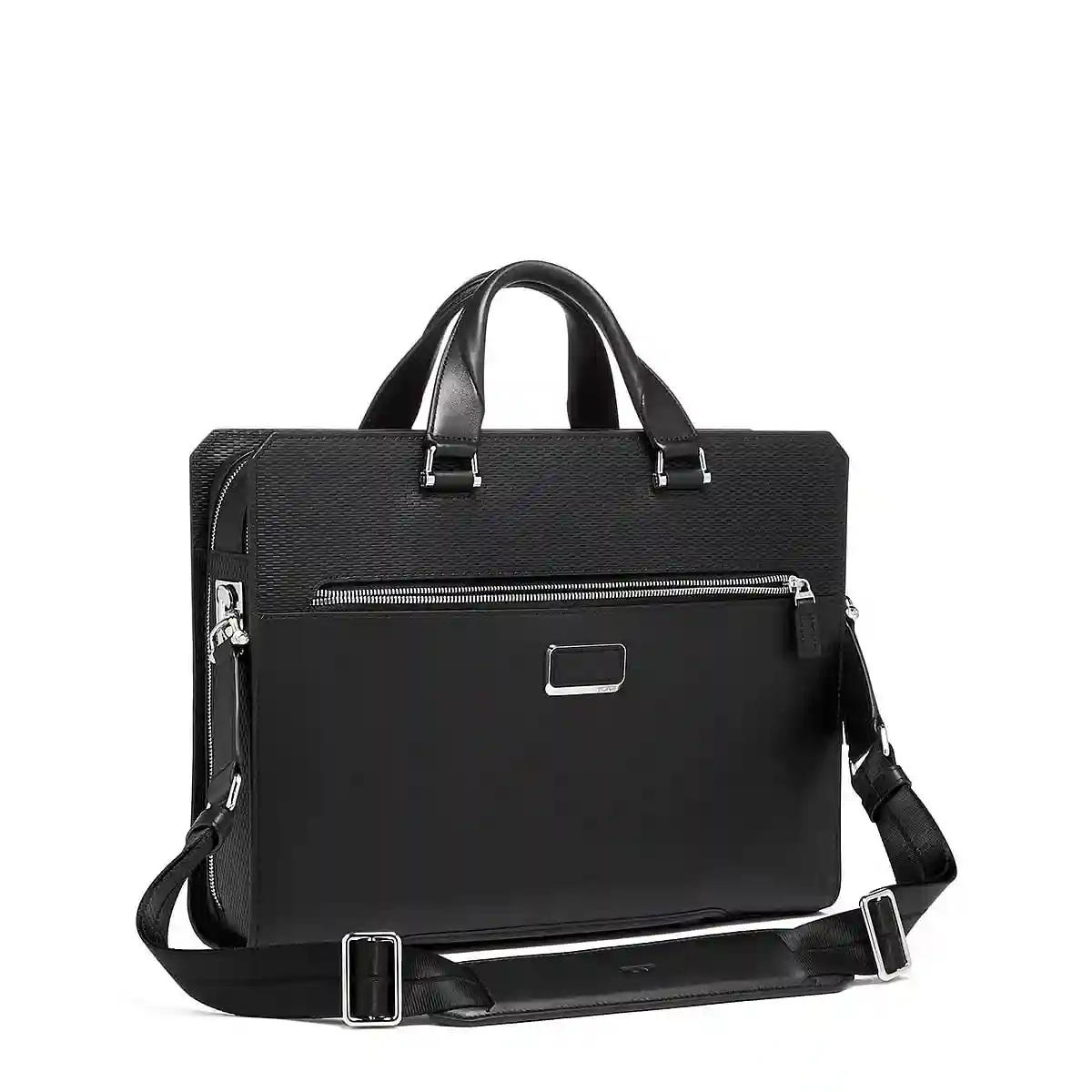 Barnet Double Zip Leather Briefcase