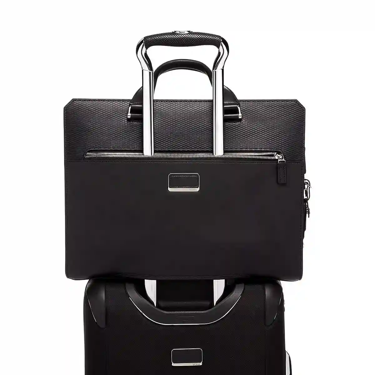 Barnet Double Zip Leather Briefcase