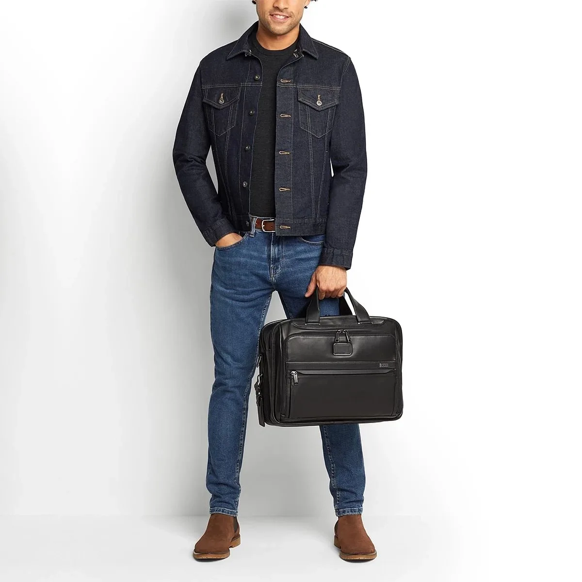 Organizer Leather Briefcase