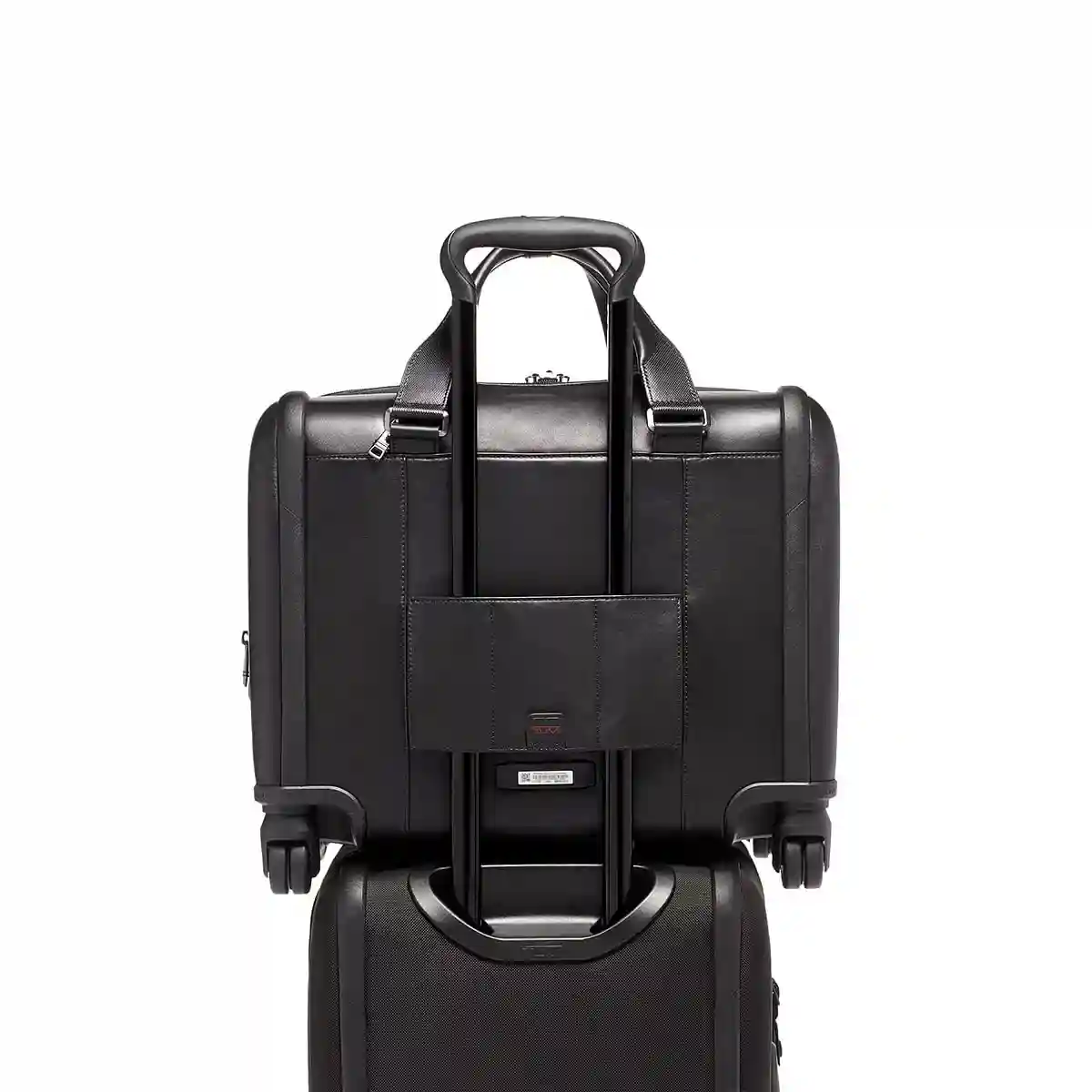 Deluxe 4 Wheeled Laptop Case Brief Leather