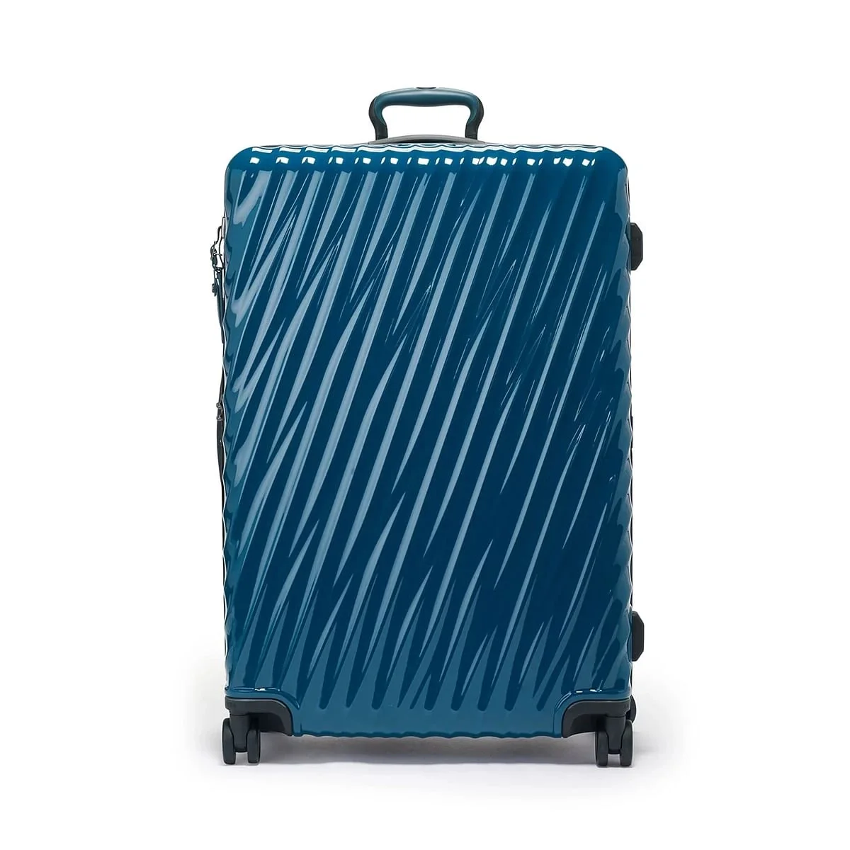 Extended Trip Expandable 4 Wheeled Packing Case Checked Luggage Dark Turquoise