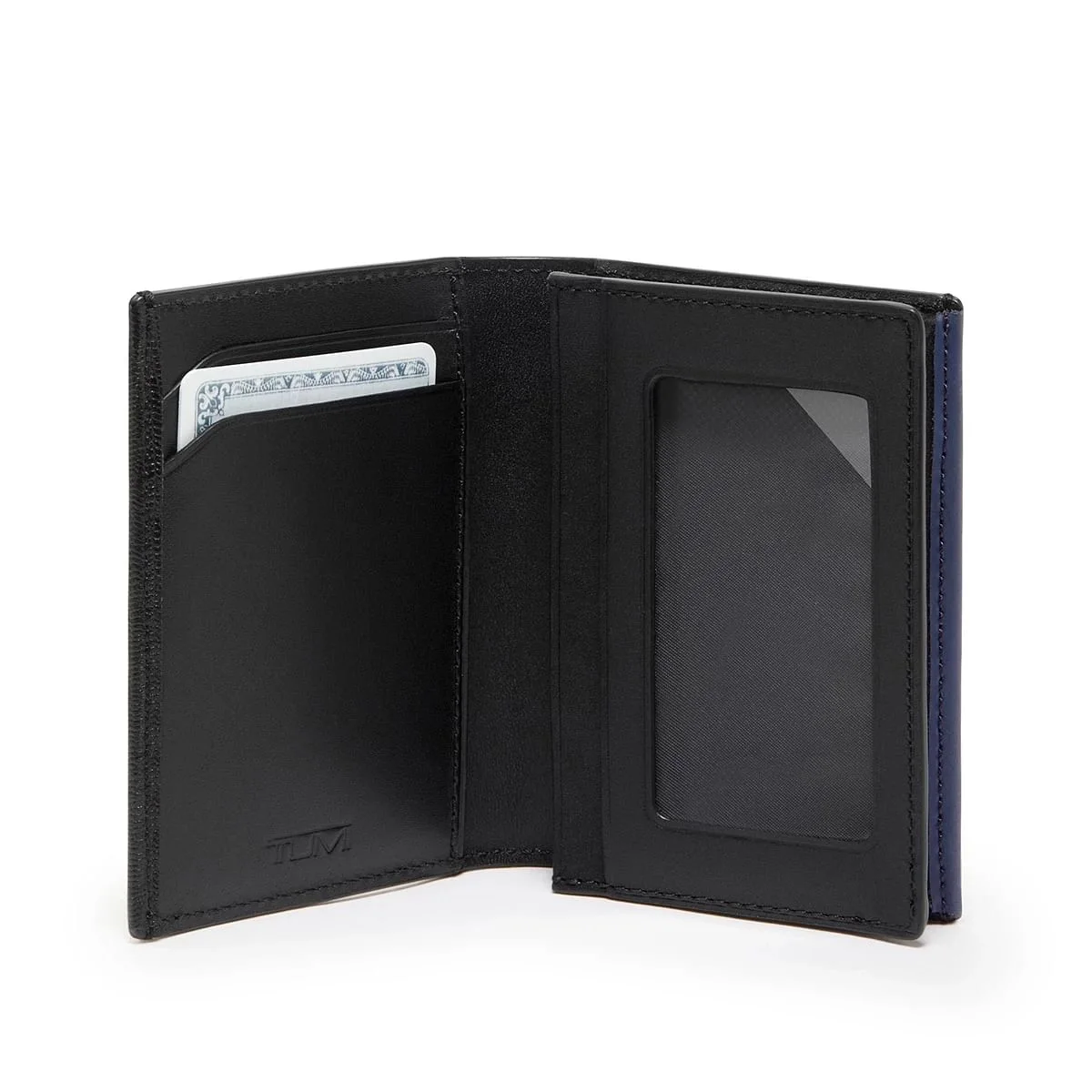 Gusseted Card Case Navy/Black