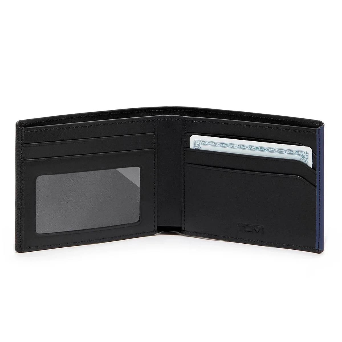 Double Billfold Wallet Navy/Black