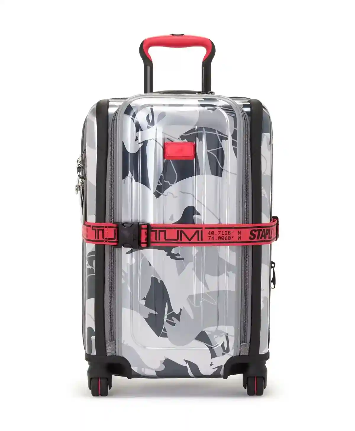 Staple International Expandable 4 Wheel Carry On Silver