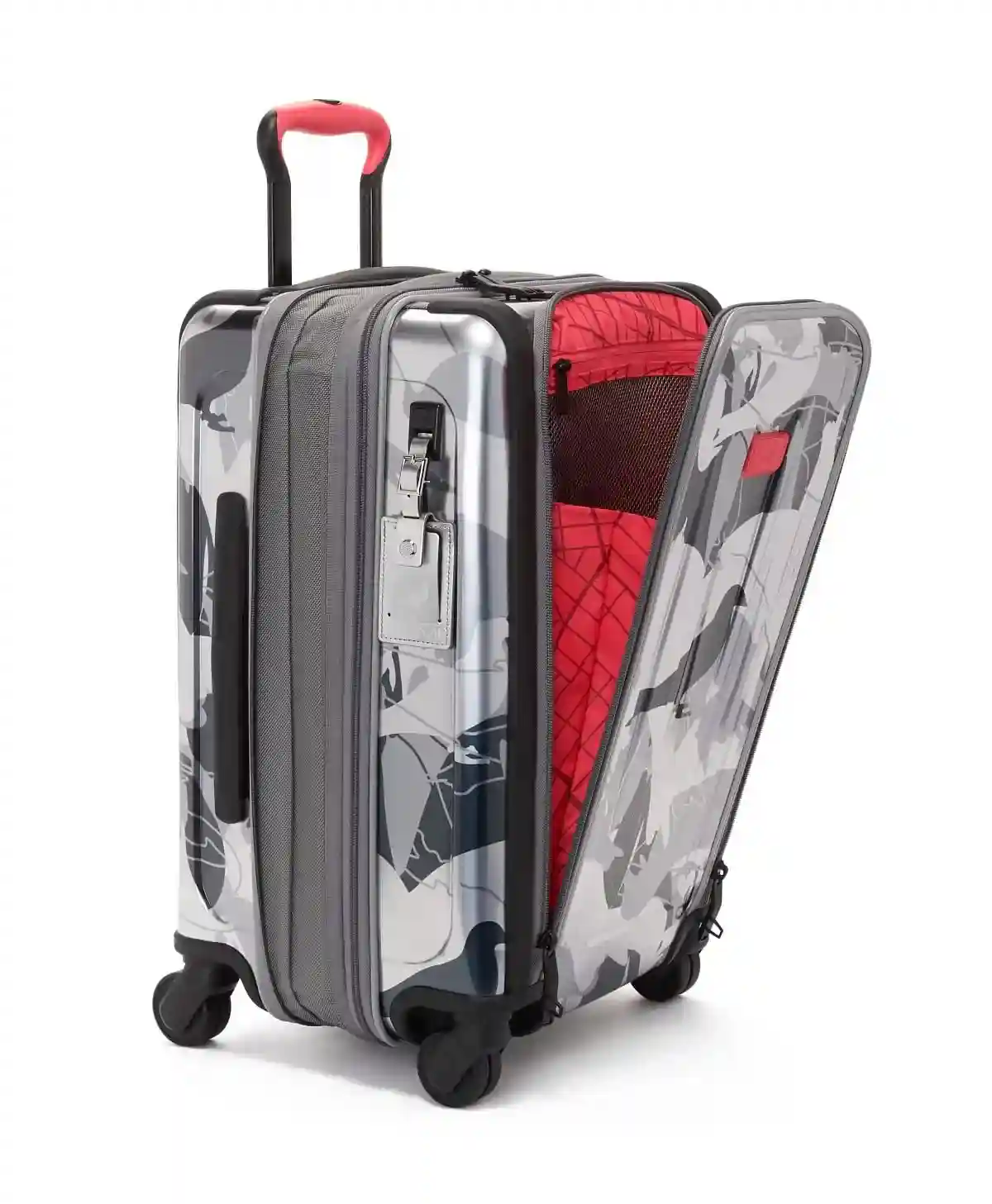 Staple International Expandable 4 Wheel Carry On Silver