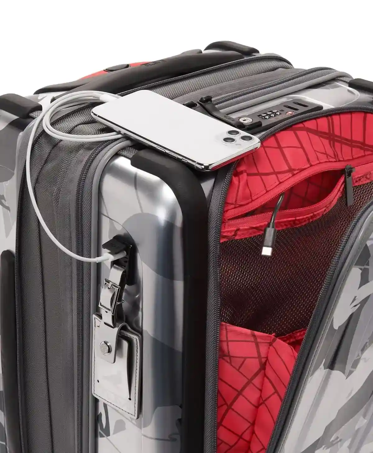 Staple International Expandable 4 Wheel Carry On Silver