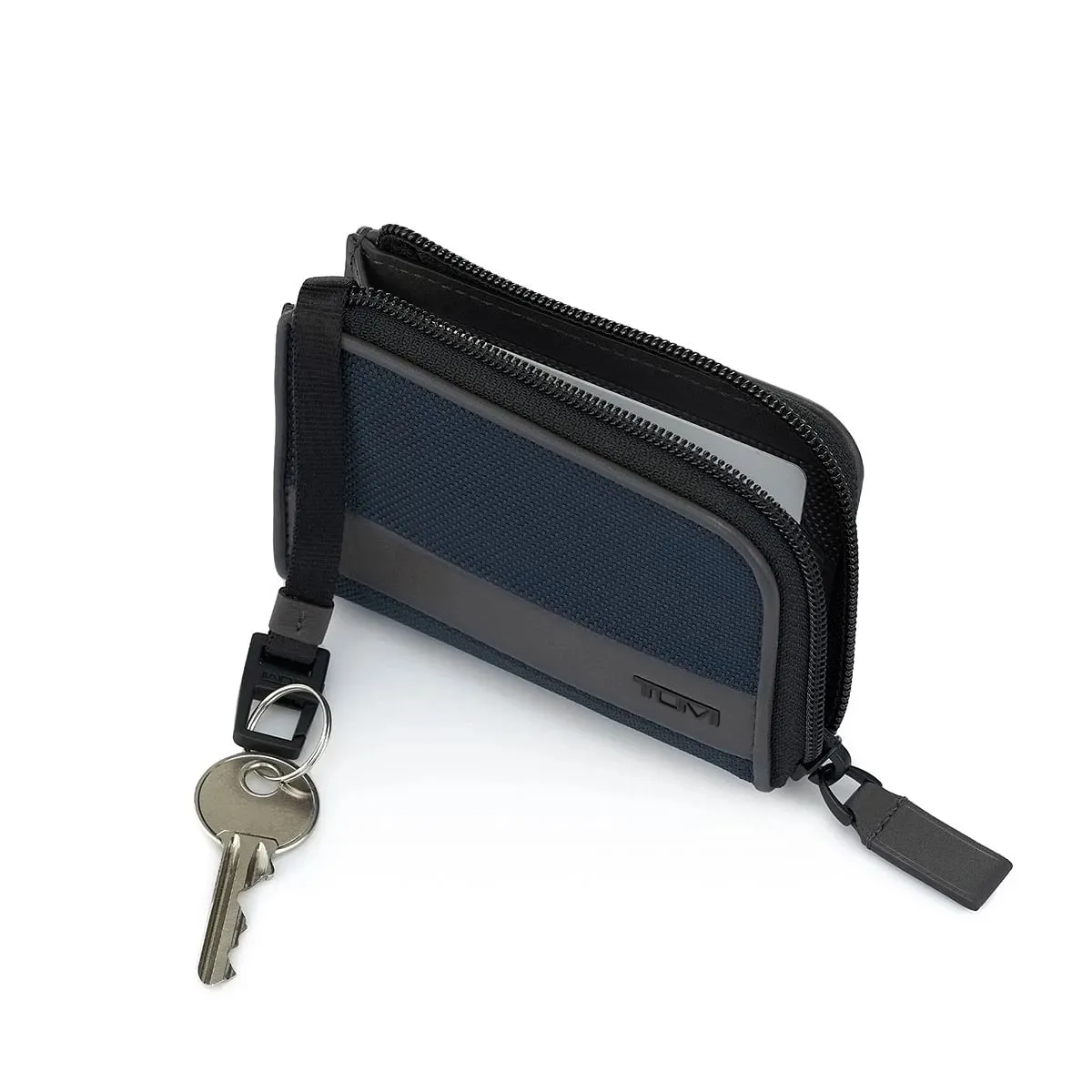 Zip Card Case Navy/Grey