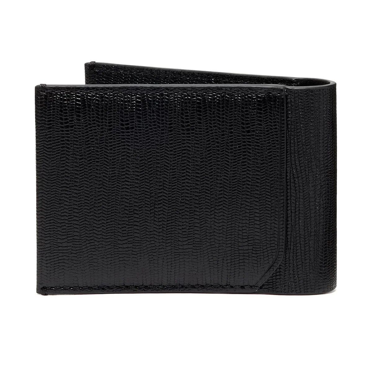 Bifold Card Case Black Embossed