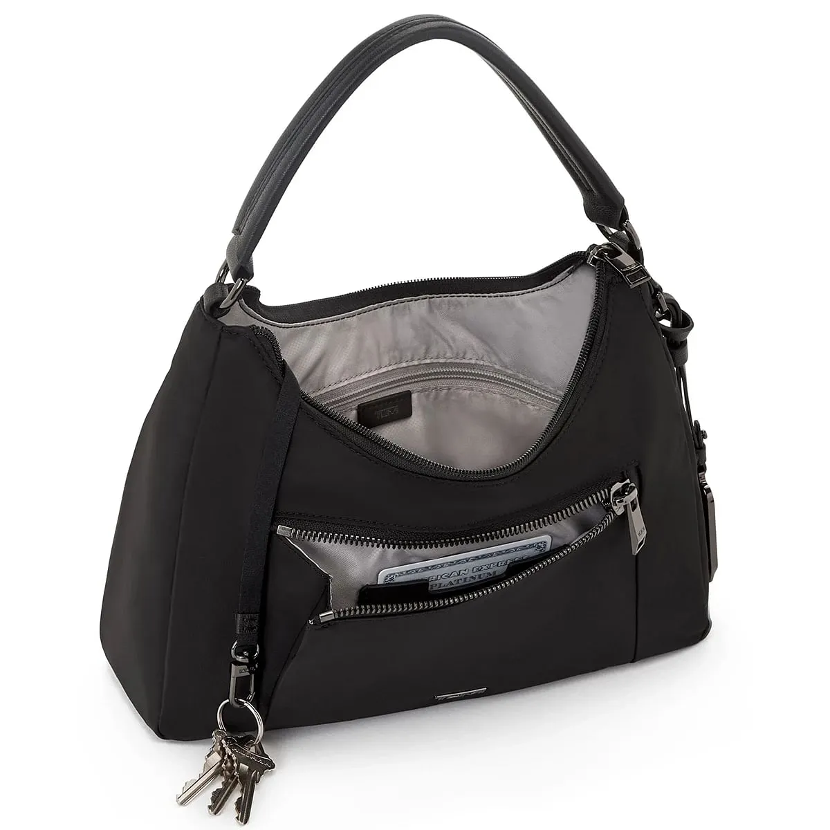 Adelaide Hobo Crossbody Black/Gunmetal