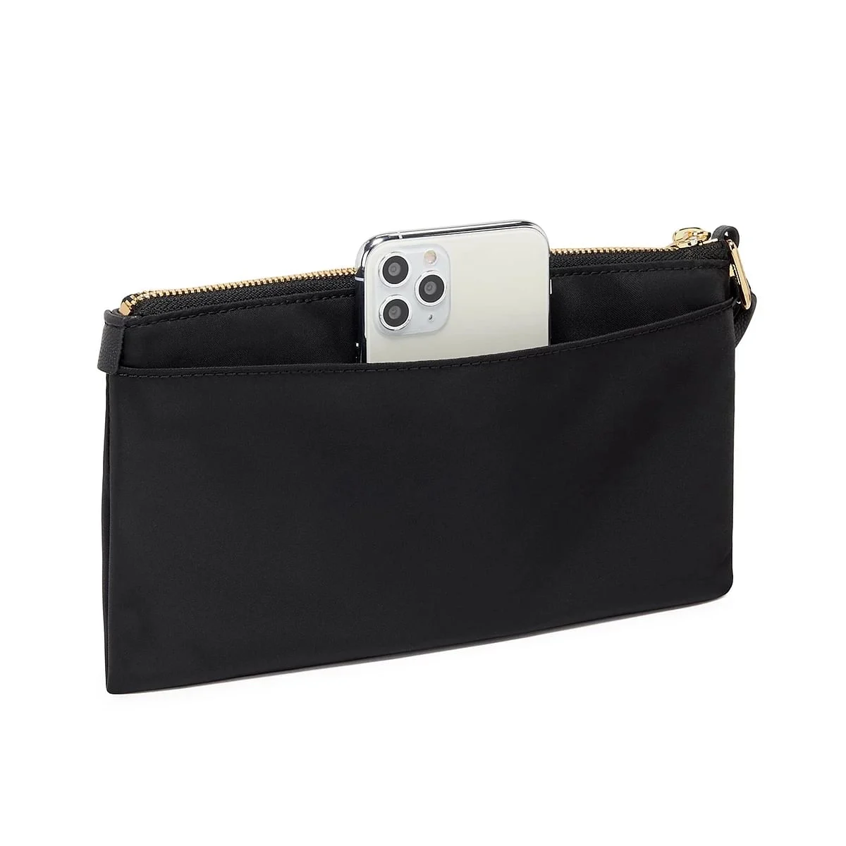 Ankara Wristlet Pouch Black/Gold