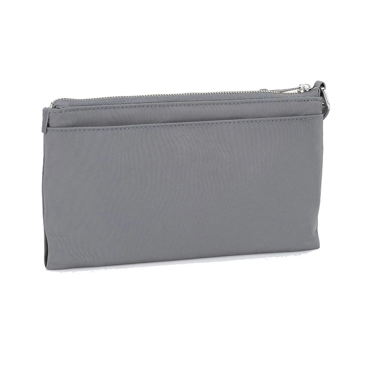 Ankara Wristlet Pouch Fog