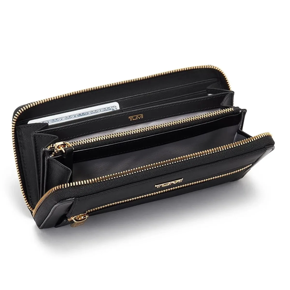Zip-Around Continental Wallet Black/Gold