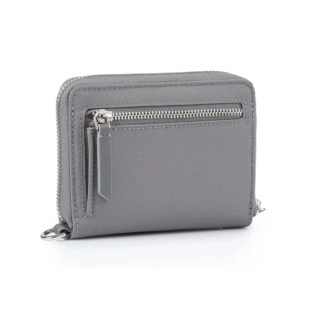 Tri-Fold Zip-Around Wallet Fog