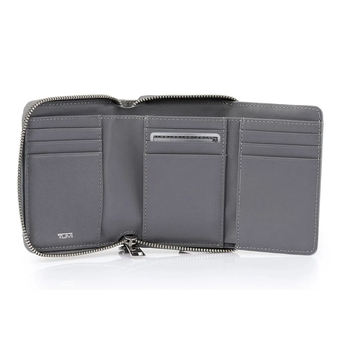 Tri-Fold Zip-Around Wallet Fog