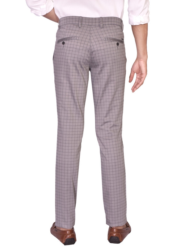 Turtle | Grey Relaxed Wash Checks Trouser 3